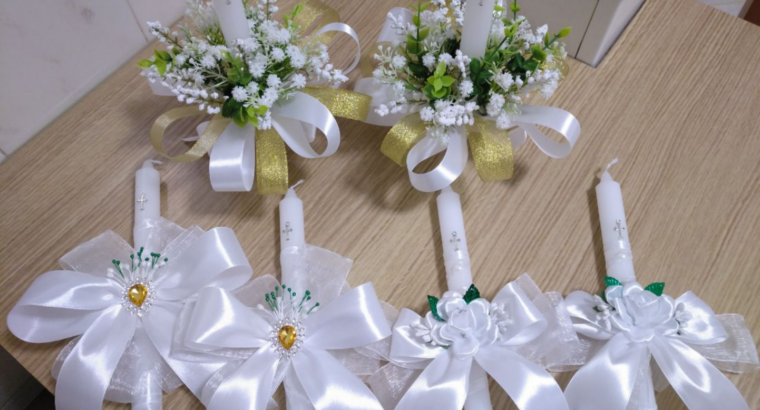 Свічки на хрещення, перше причастя чи весілля