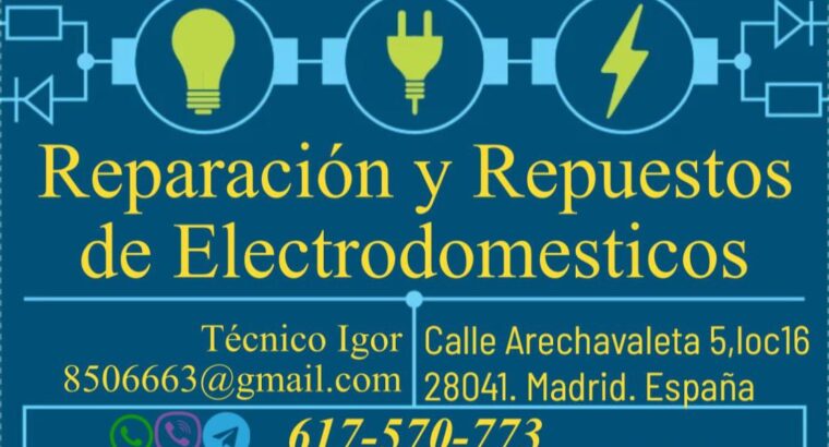 Техник по ремонту побутової техніки. Мадрид. Ігор