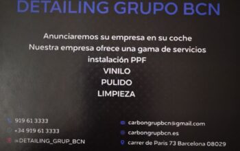 Компанія Detailing Grup BCN надає широкий спектр послуг: