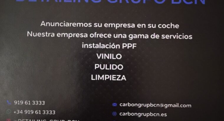 Компанія Detailing Grup BCN надає широкий спектр послуг:
