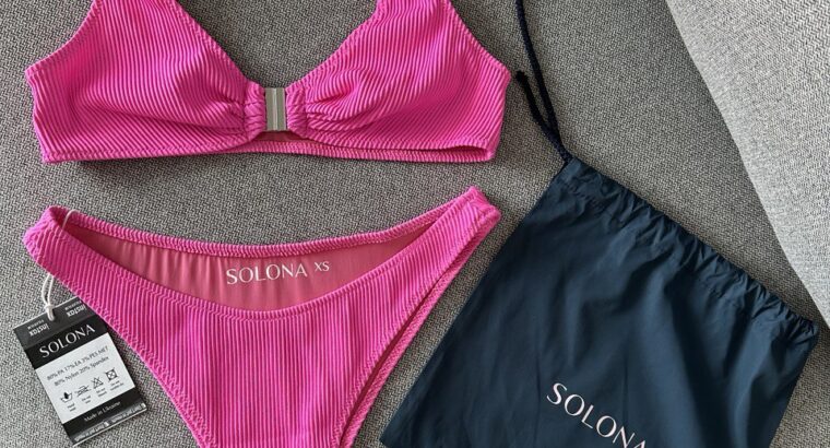 Продам купальник кольору фуксія з люрексом