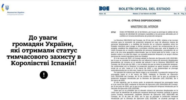 В Іспанії офіційно продовжили дію карток TIE для українців до 4 березня 2027 року